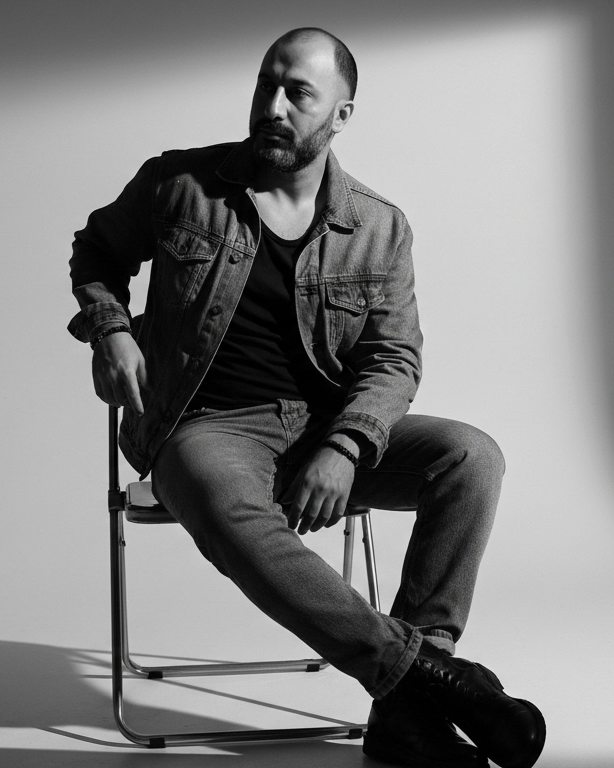 Ahmed Elfalah, studio portrait